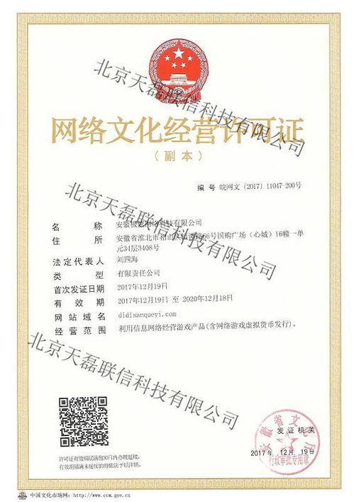 网络文化经营许可证（文网文）的类型与申请指南